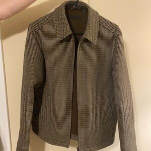 Men's Uniqlo Brown Houndstooth Zip Jacket